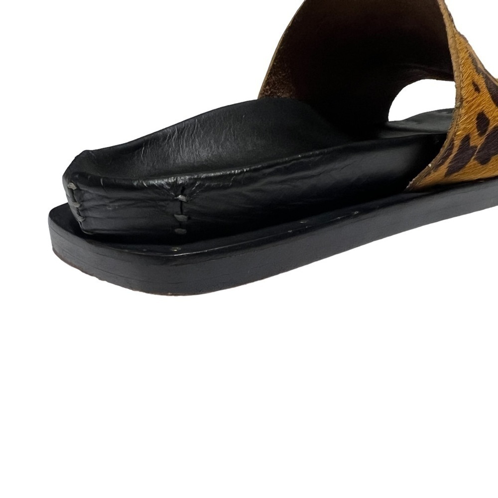 Naked Feet (EUC) Garcia Leopard Nonato Leather uppers footbed & bottoms, Size 10 - Picture 10 of 13